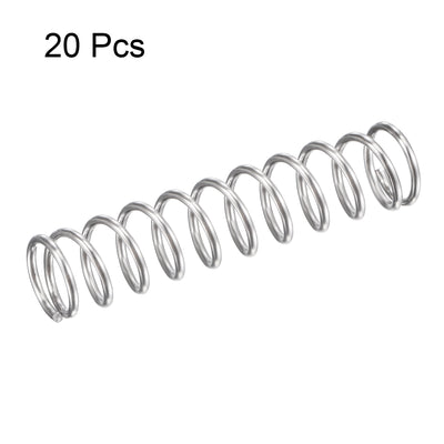 Harfington Uxcell 9mmx1mmx40mm 304 Stainless Steel Compression Spring 31.4N Load Capacity 20pcs