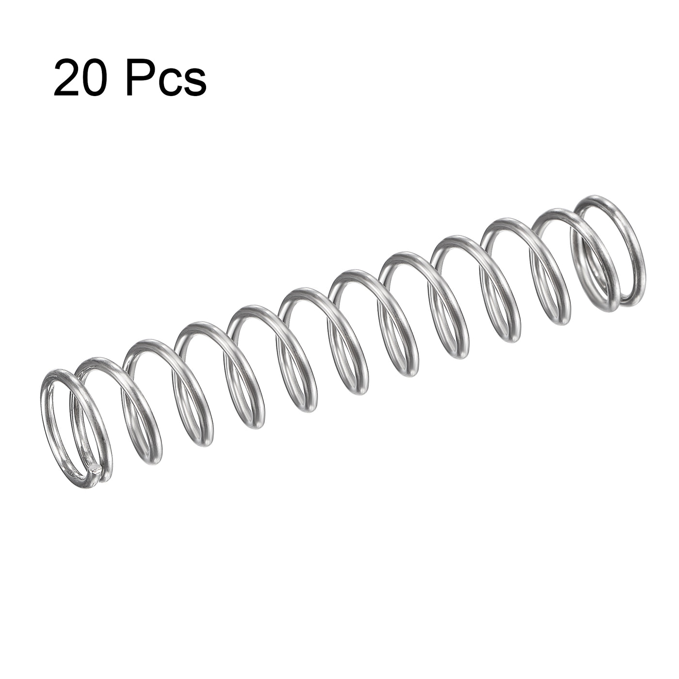 uxcell Uxcell 9mmx1mmx45mm 304 Stainless Steel Compression Spring 31.4N Load Capacity 20pcs