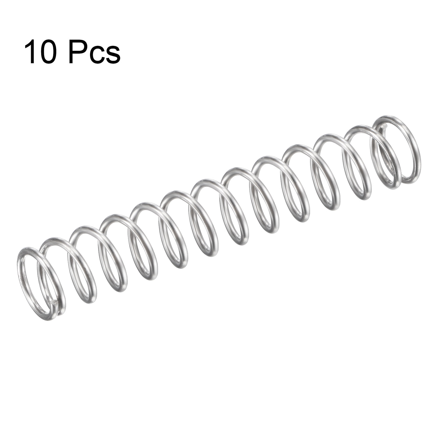 uxcell Uxcell 9mmx1mmx50mm 304 Stainless Steel Compression Spring 31.4N Load Capacity 10pcs