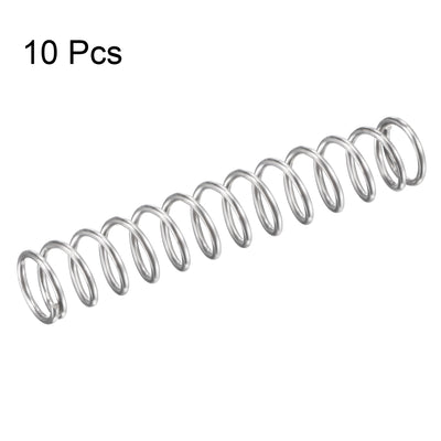 Harfington Uxcell 9mmx1mmx50mm 304 Stainless Steel Compression Spring 31.4N Load Capacity 10pcs