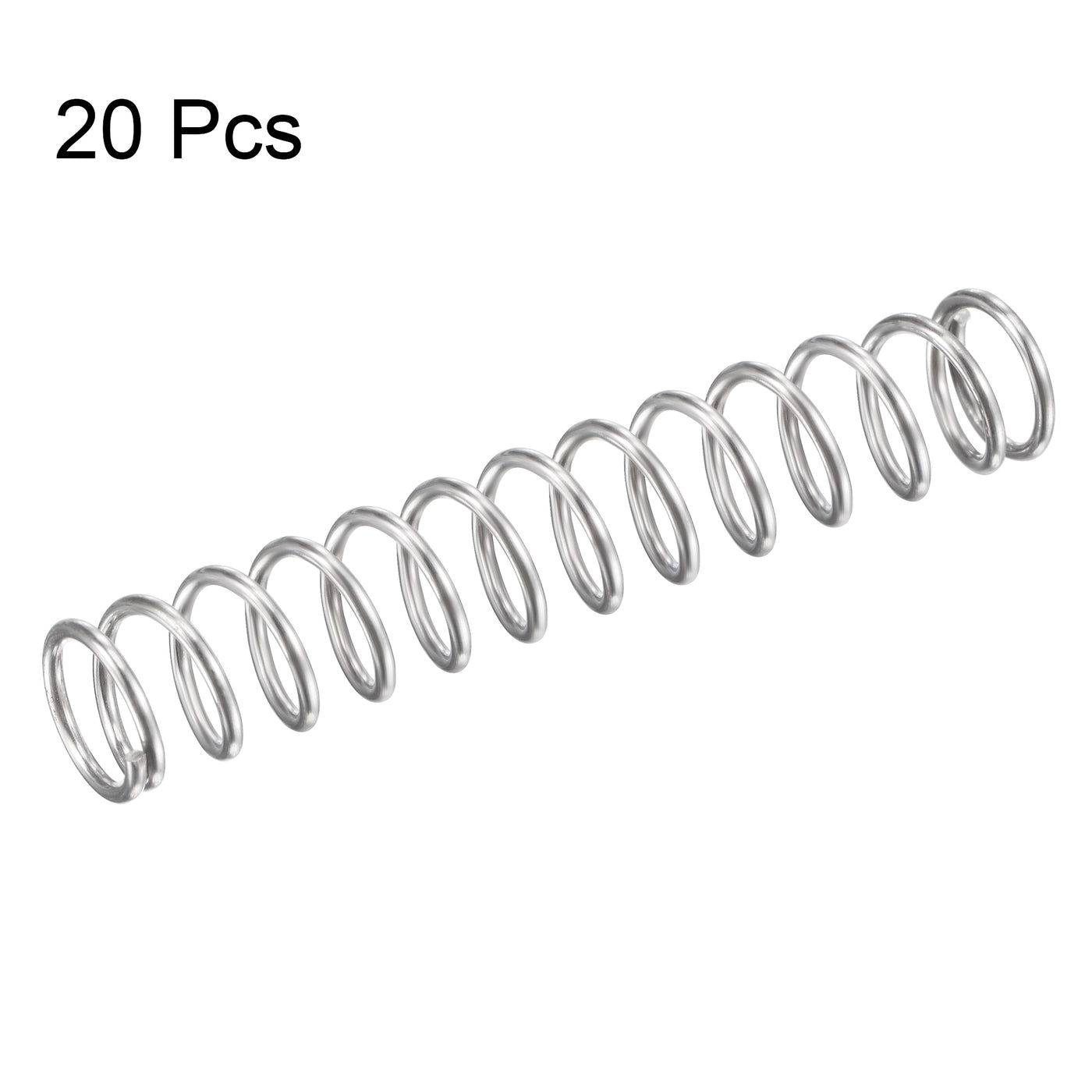 uxcell Uxcell 9mmx1mmx50mm 304 Stainless Steel Compression Spring 31.4N Load Capacity 20pcs