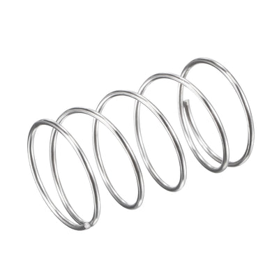 Harfington Uxcell 18mmx1mmx30mm 304 Stainless Steel Compression Spring 5.9N Load Capacity 5pcs