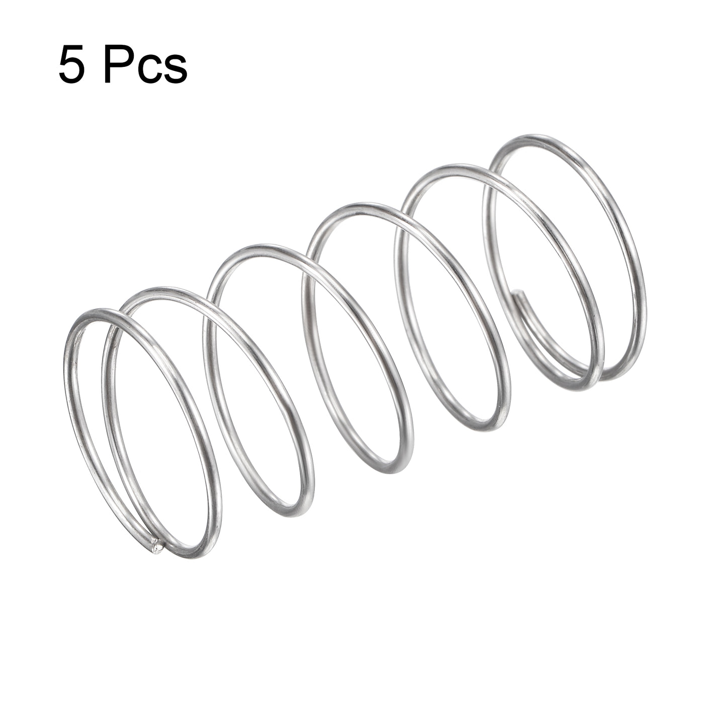 uxcell Uxcell 18mmx1mmx35mm 304 Stainless Steel Compression Spring 5.9N Load Capacity 5pcs