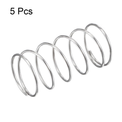 Harfington Uxcell 18mmx1mmx35mm 304 Stainless Steel Compression Spring 5.9N Load Capacity 5pcs