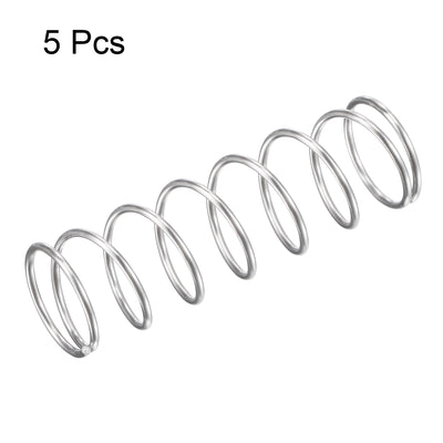 Harfington Uxcell 16mmx1.2mmx50mm 304 Stainless Steel Compression Spring 15.7N Load Capacity 5pcs