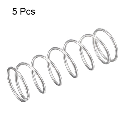 Harfington Uxcell 16mmx1.2mmx45mm 304 Stainless Steel Compression Spring 15.7N Load Capacity 5pcs