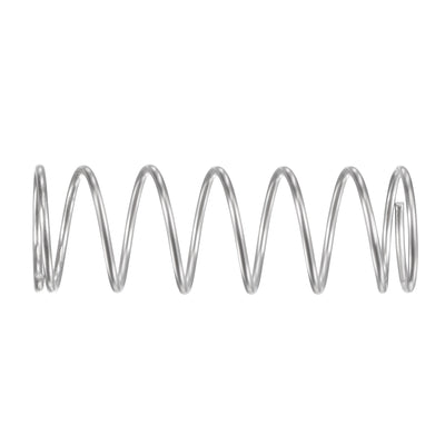 Harfington Uxcell 16mmx1.2mmx45mm 304 Stainless Steel Compression Spring 15.7N Load Capacity 5pcs