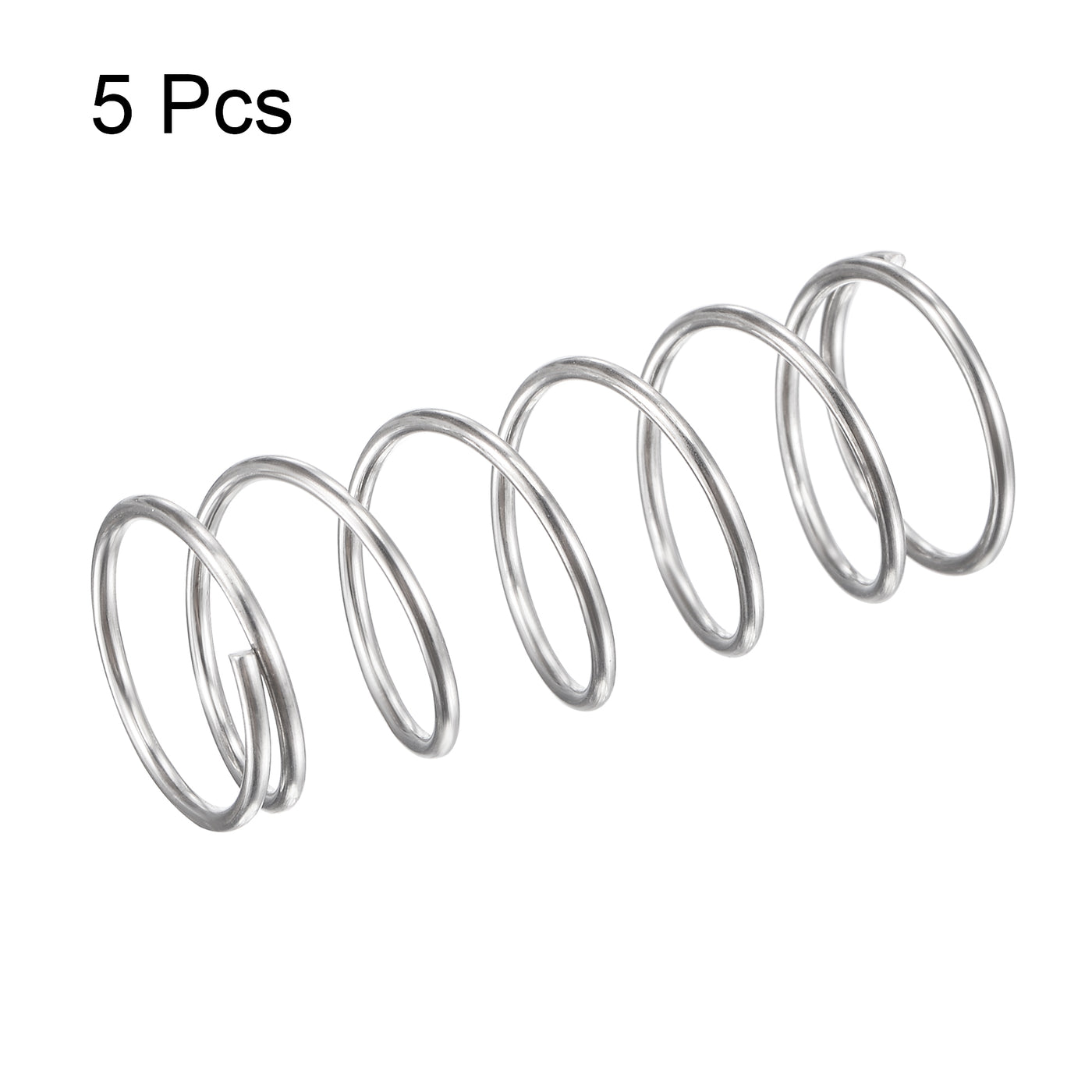 uxcell Uxcell 16mmx1.2mmx40mm 304 Stainless Steel Compression Spring 15.7N Load Capacity 5pcs