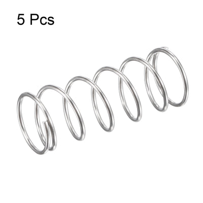 Harfington Uxcell 16mmx1.2mmx40mm 304 Stainless Steel Compression Spring 15.7N Load Capacity 5pcs