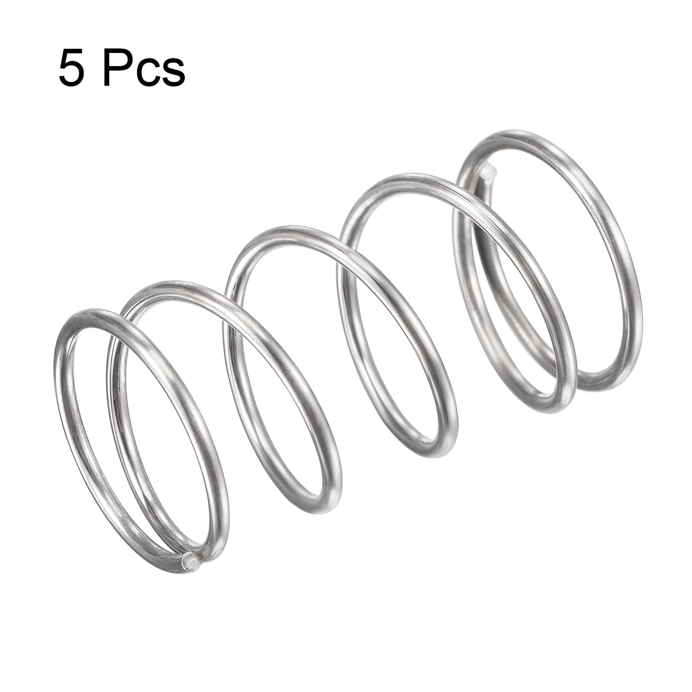 uxcell Uxcell 16mmx1.2mmx30mm 304 Stainless Steel Compression Spring 15.7N Load Capacity 5pcs