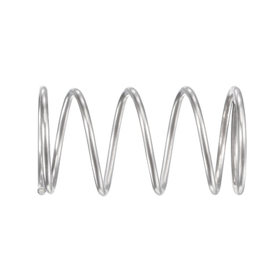Harfington Uxcell 16mmx1.2mmx30mm 304 Stainless Steel Compression Spring 15.7N Load Capacity 5pcs