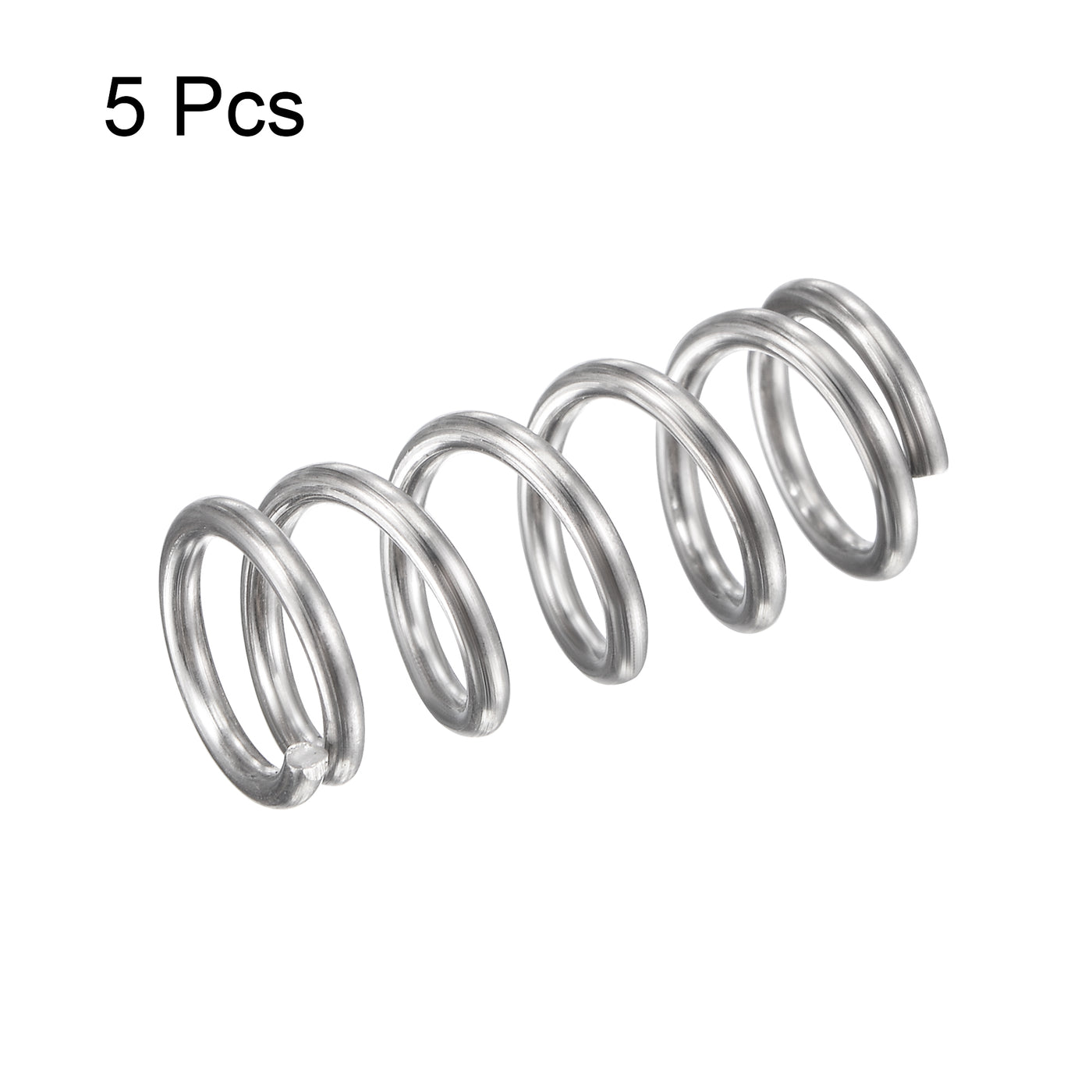 uxcell Uxcell 9mmx1.2mmx20mm 304 Stainless Steel Compression Spring 61.8N Load Capacity 5pcs