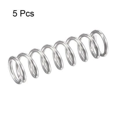Harfington Uxcell 9mmx1.2mmx30mm 304 Stainless Steel Compression Spring 61.8N Load Capacity 5pcs