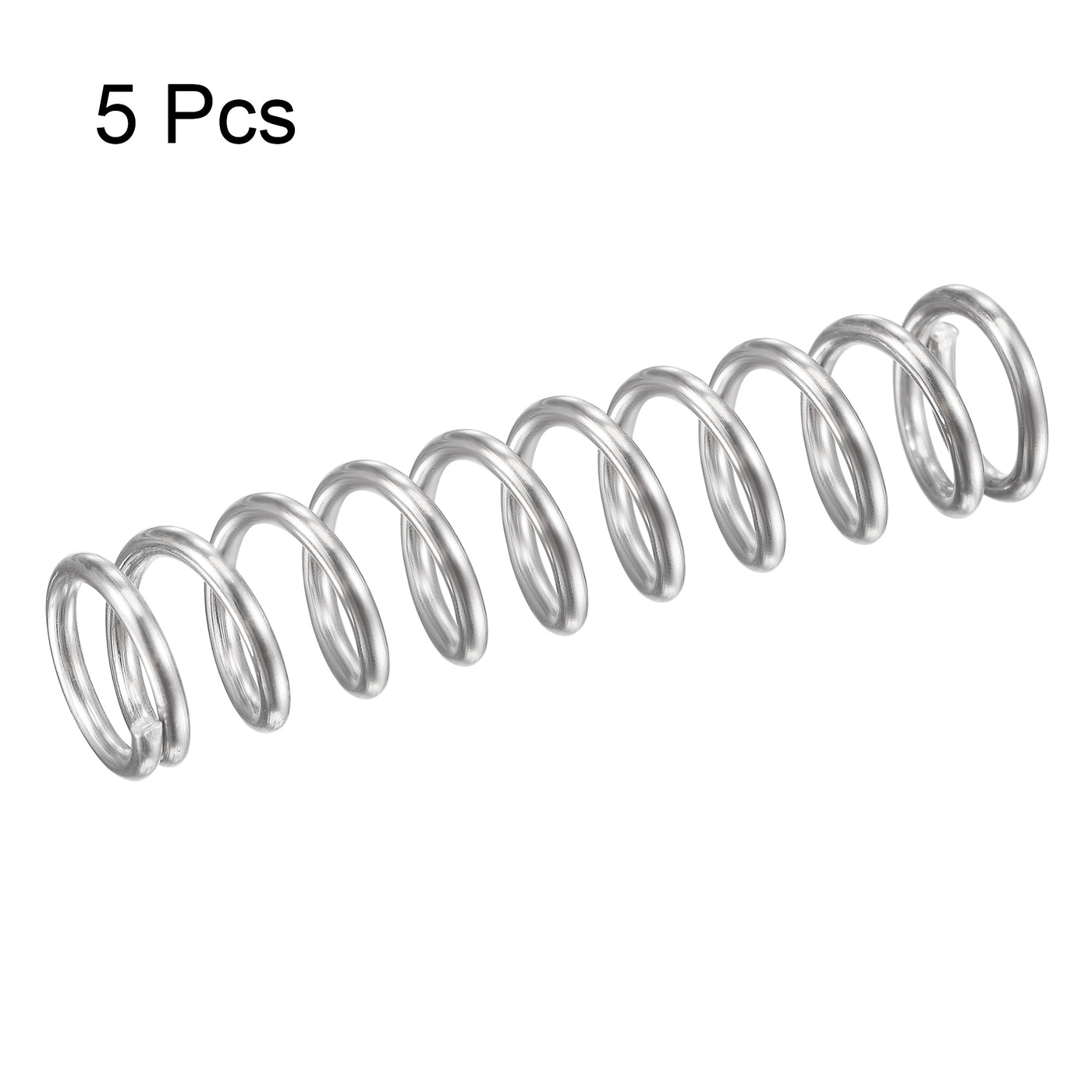 uxcell Uxcell 9mmx1.2mmx40mm 304 Stainless Steel Compression Spring 61.8N Load Capacity 5pcs