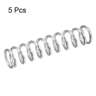 Harfington Uxcell 9mmx1.2mmx40mm 304 Stainless Steel Compression Spring 61.8N Load Capacity 5pcs