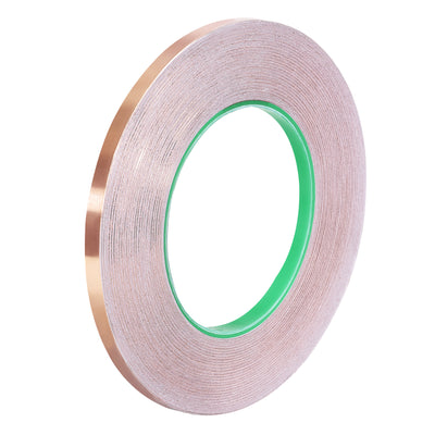 Harfington Uxcell Double-Sided Conductive Tape Copper Foil Tape 5mm x 50m/164ft for EMI Shielding 1pcs