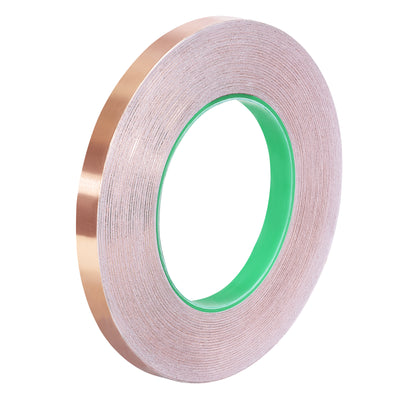 Harfington Uxcell Double-Sided Conductive Tape Copper Foil Tape 8mm x 50m/164ft for EMI Shielding 1pcs