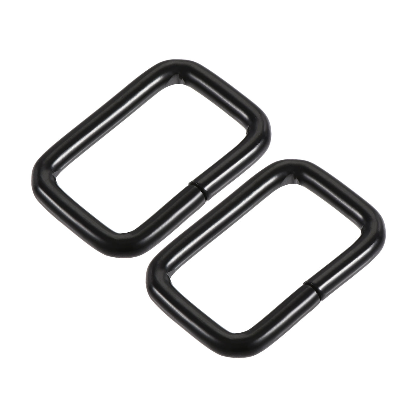 uxcell Uxcell Metal Rectangle Ring Buckles 25x16mm for Bags Belts DIY Light Black 20pcs