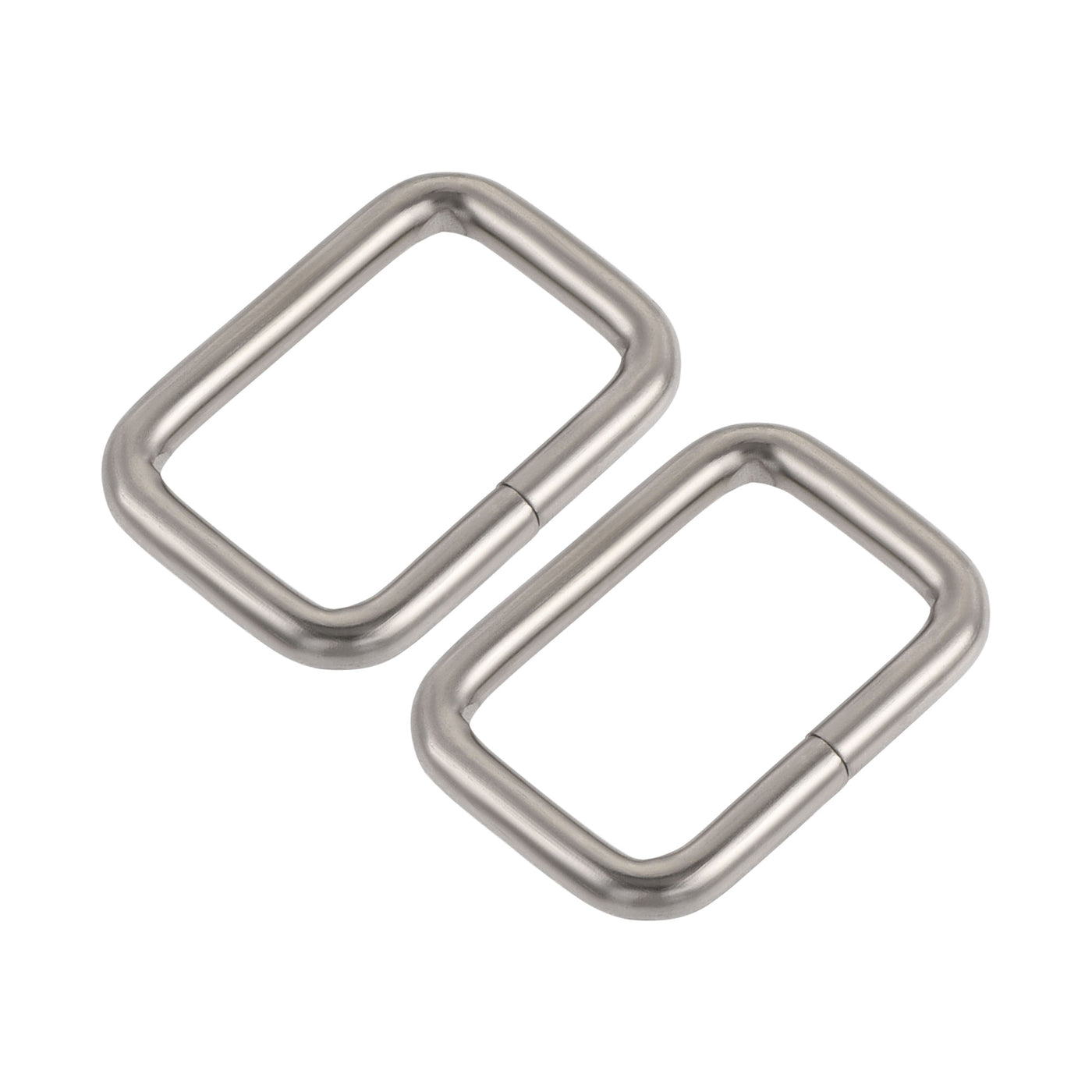 uxcell Uxcell Metal Rectangle Ring Buckles 25x16mm for Bags Belts DIY Silver Tone 20pcs