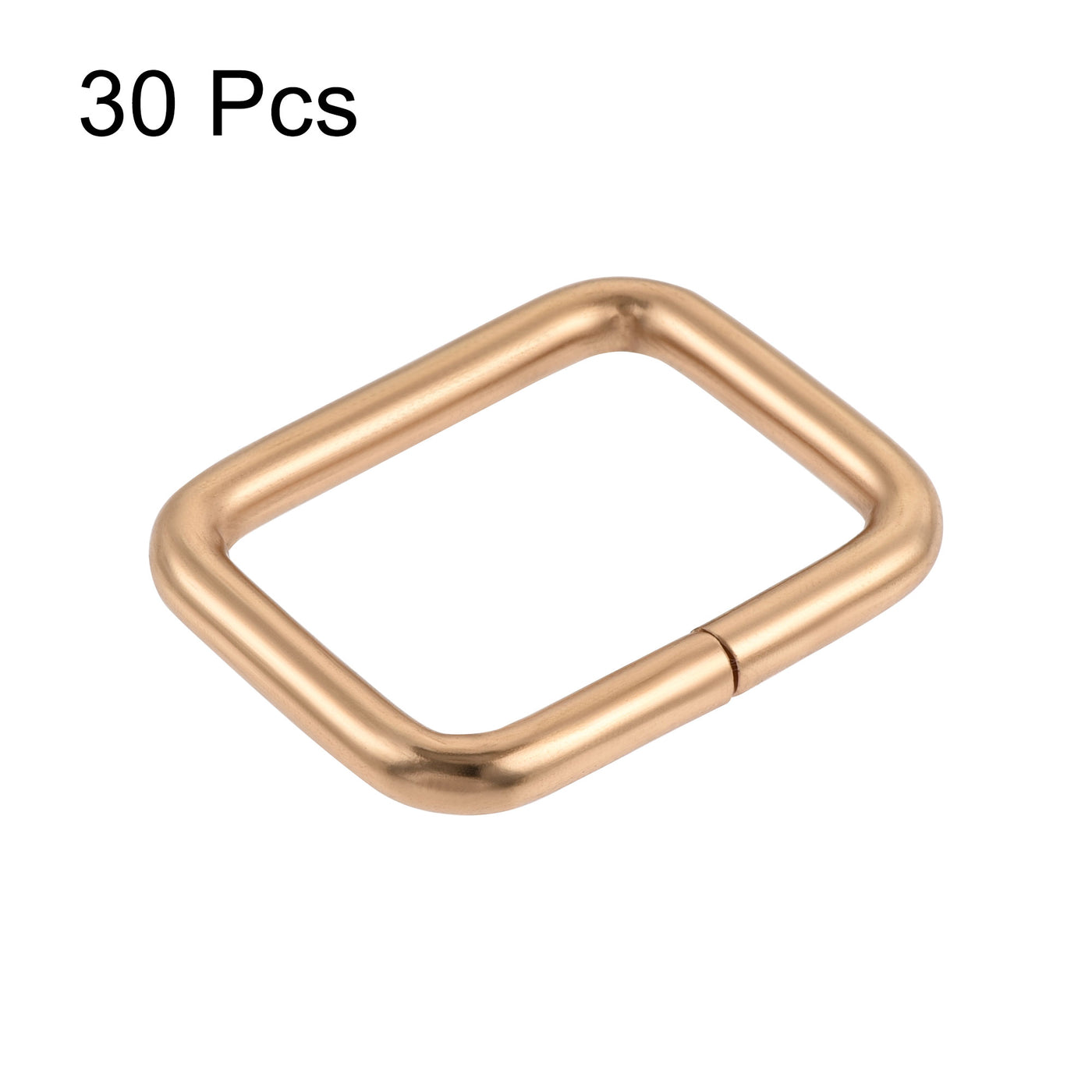 uxcell Uxcell Metal Rectangle Ring Buckles 25x20mm for Bags Belts DIY Gold Tone 30pcs