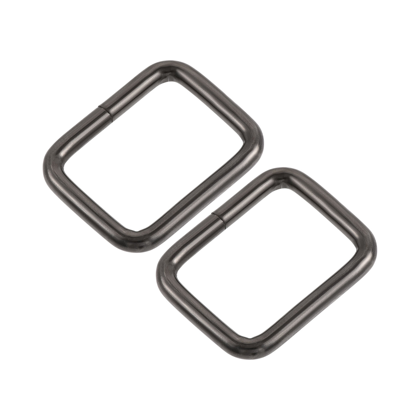 uxcell Uxcell Metal Rectangle Ring Buckles 25x20mm for Bags Belts DIY Black 15pcs
