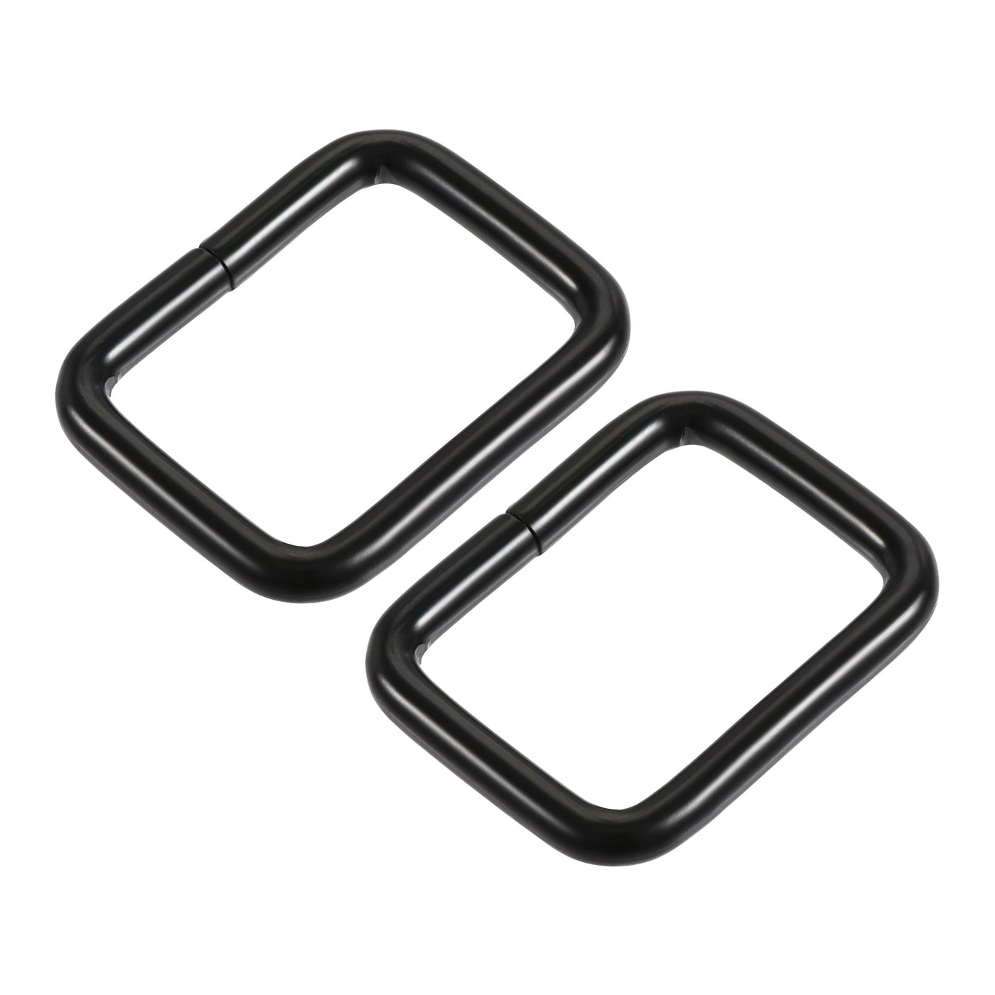 uxcell Uxcell Metal Rectangle Ring Buckles 25x20mm for Bags Belts DIY Light Black 15pcs