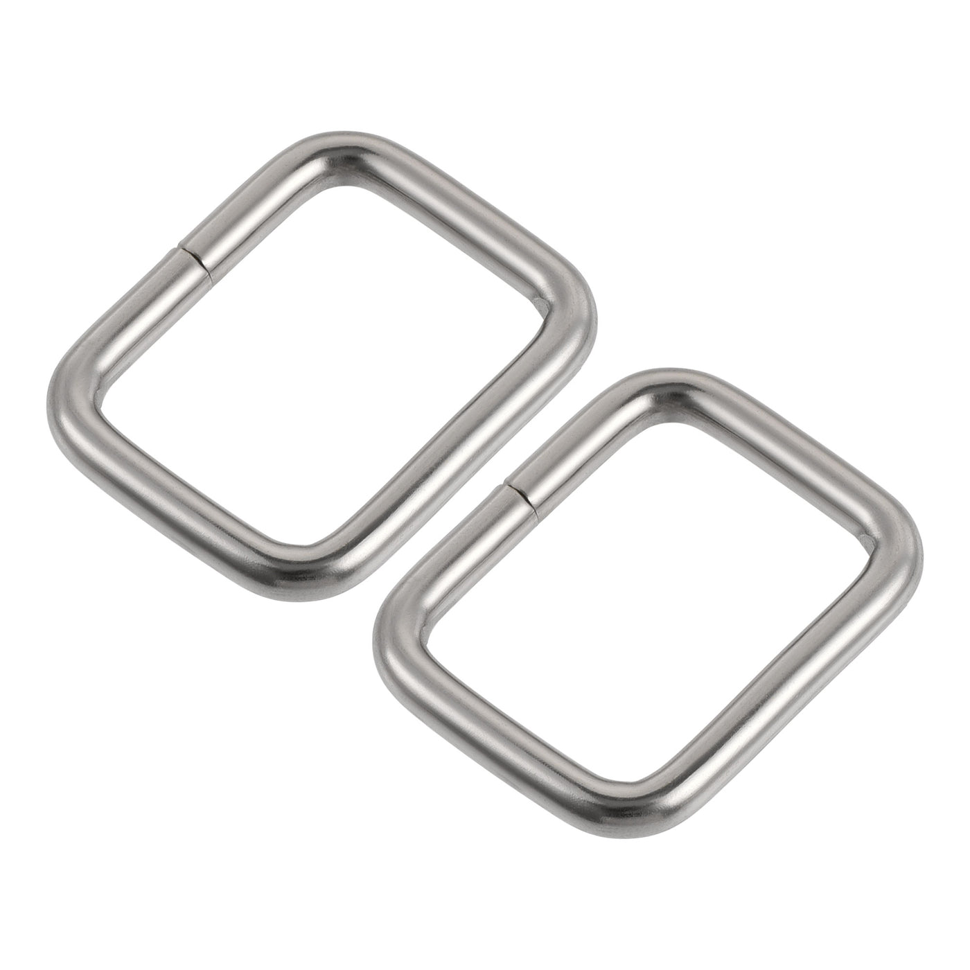 uxcell Uxcell Metal Rectangle Ring Buckles 25x20mm for Bags Belts DIY Silver Tone 30pcs