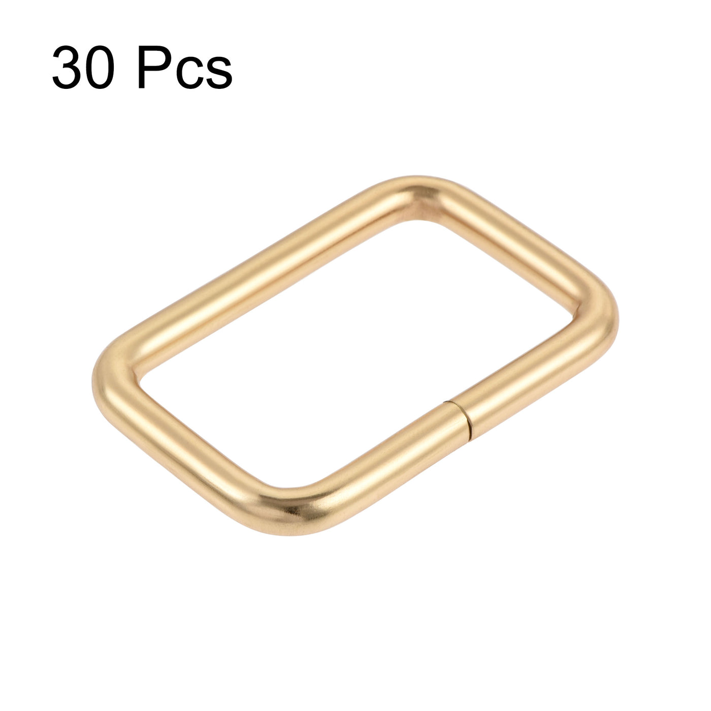 uxcell Uxcell Metal Rectangle Ring Buckles 32x20mm for Bags Belts DIY Gold Tone 30pcs
