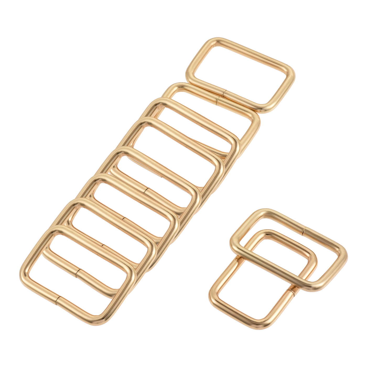 uxcell Uxcell Metal Rectangle Ring Buckles 32x20mm for Bags Belts DIY Gold Tone 30pcs