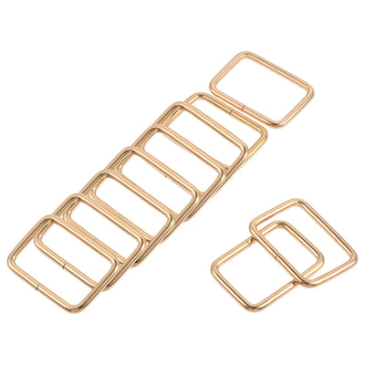 Harfington Uxcell Metal Rectangle Ring Buckles 38.8x25mm for Bags Belts DIY Gold Tone 20pcs