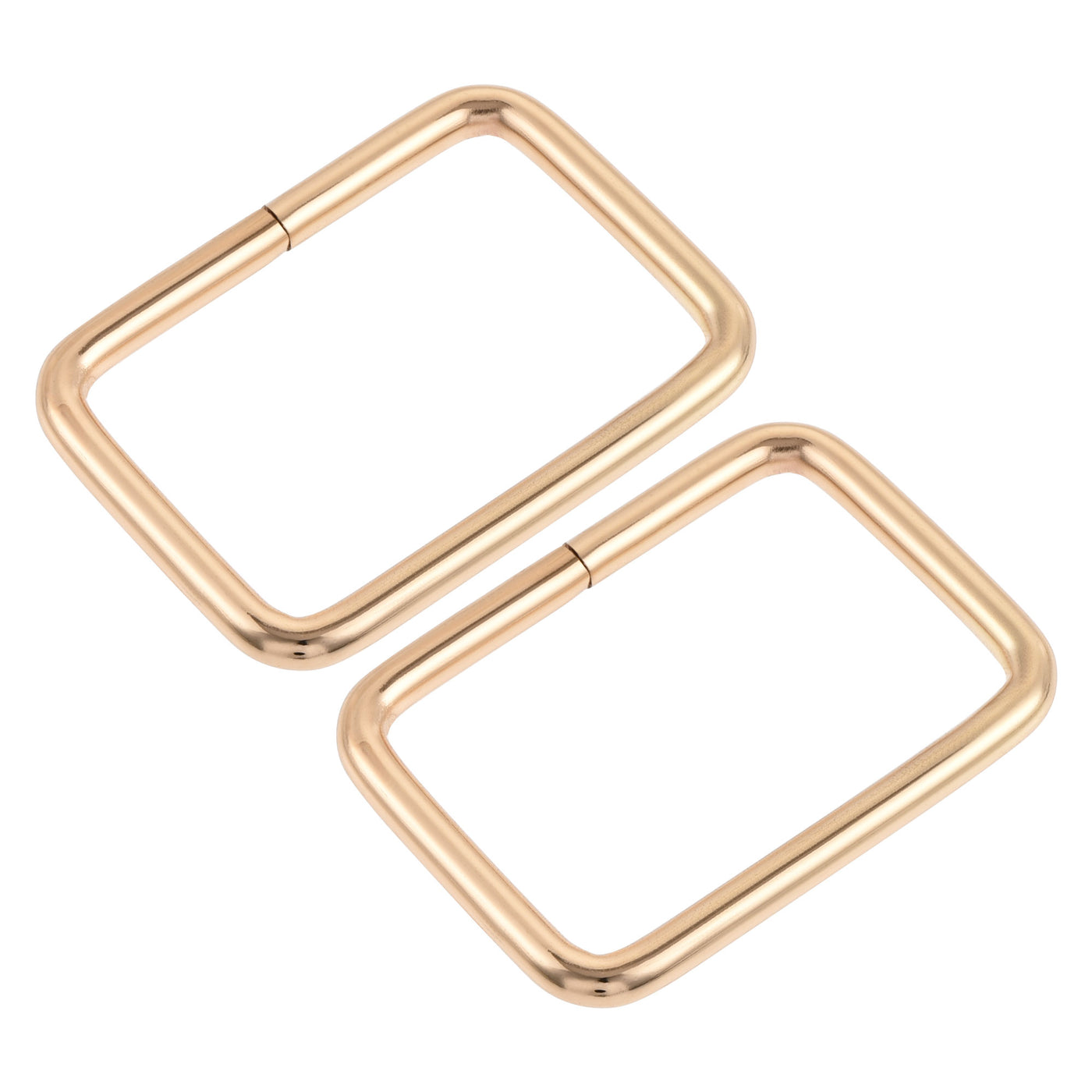 uxcell Uxcell Metal Rectangle Ring Buckles 38.8x25mm for Bags Belts DIY Gold Tone 20pcs