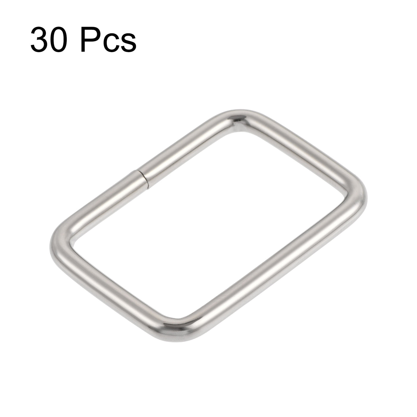 uxcell Uxcell Metal Rectangle Ring Buckles 38.8x25mm for Bags Belts DIY Silver Tone 30pcs