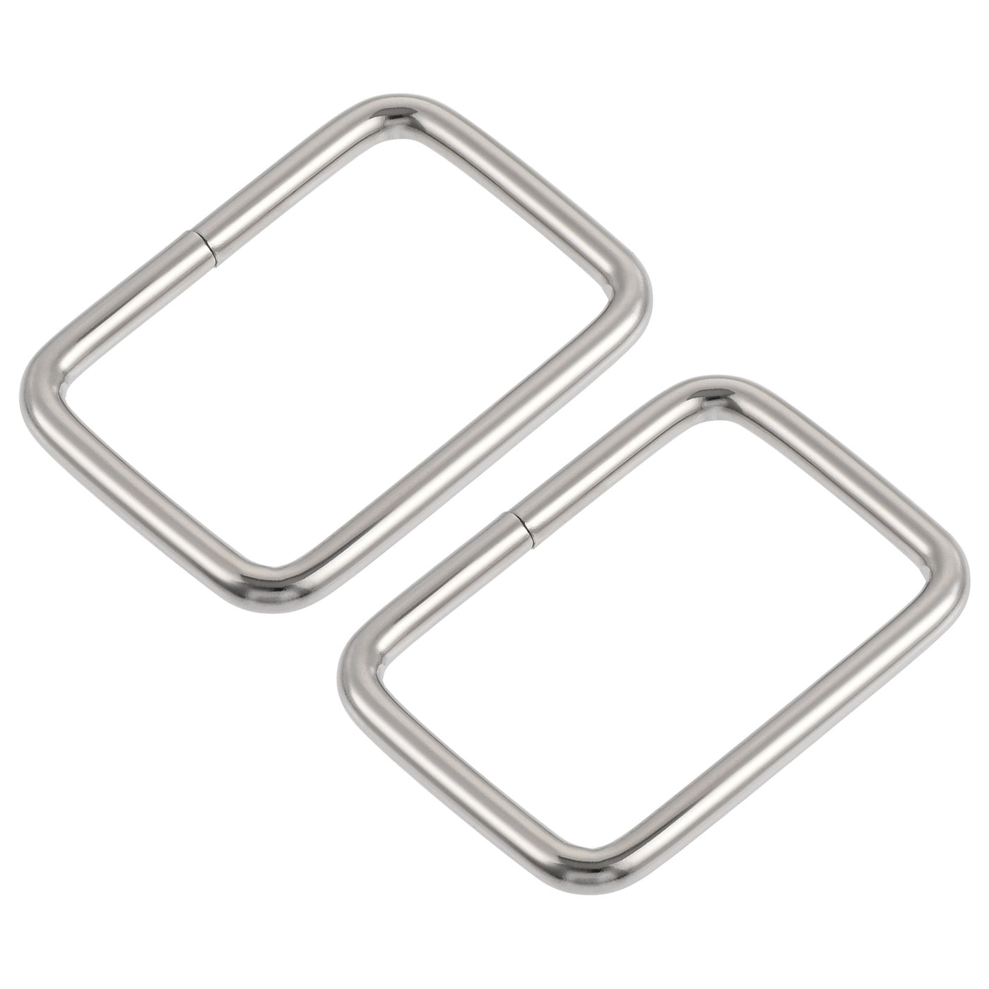 uxcell Uxcell Metal Rectangle Ring Buckles 38.8x25mm for Bags Belts DIY Silver Tone 30pcs