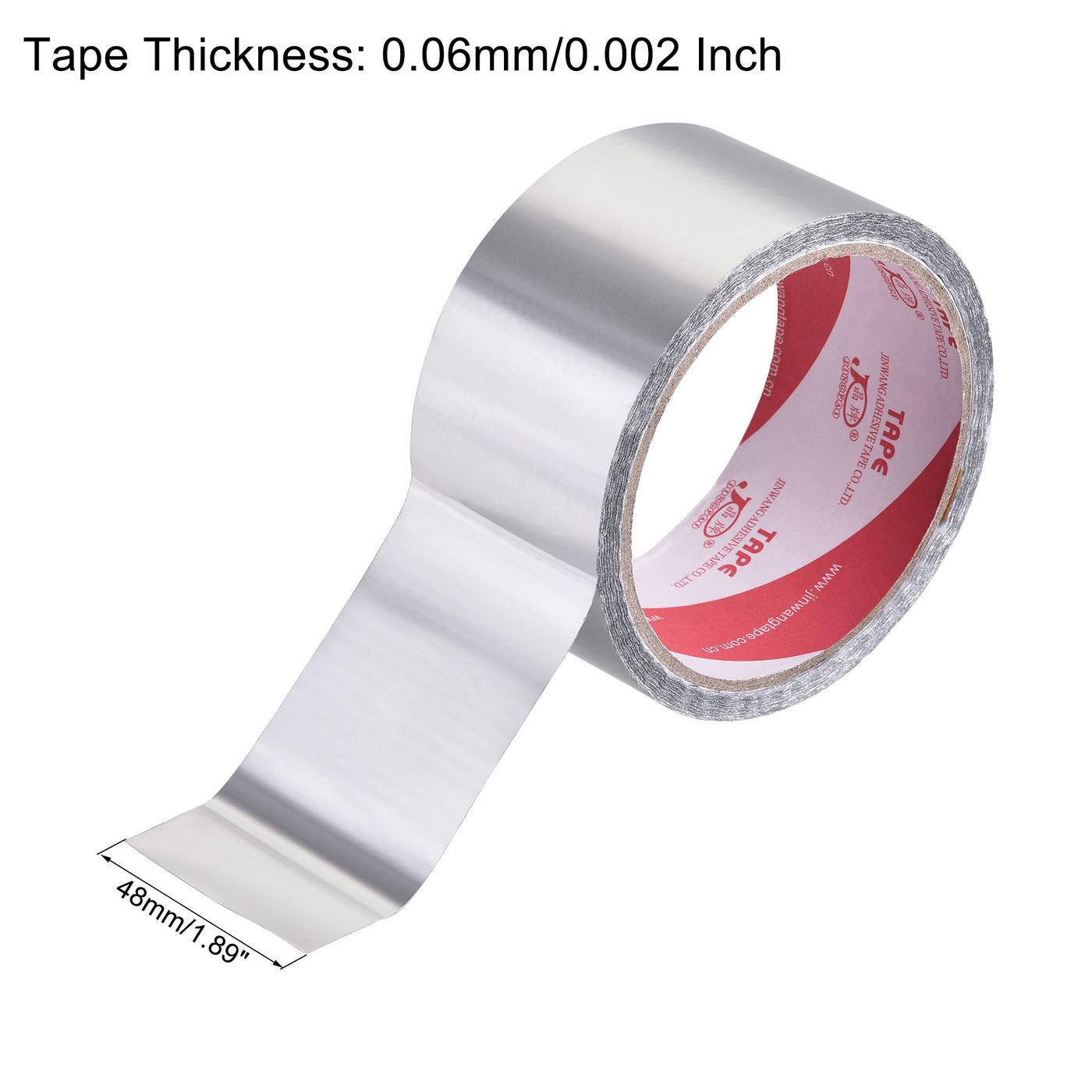 uxcell Uxcell Aluminum Foil Tape, 48mmx32m Self-adhesive Waterproof High Temperature Sealing Tapes for HVAC Duct Pipe Insulation