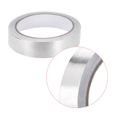 Harfington Uxcell 15mm Aluminum Foil Tape High Temperature Tape for HVAC, Sealing, Patching Hot and Cold Air Ducts Single Sided Adhesive Tape 20m/65ft