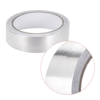 Harfington Uxcell 20mm Aluminum Foil Tape High Temperature Tape for HVAC, Sealing, Patching Hot and Cold Air Ducts Single Sided Adhesive Tape 20m/65ft