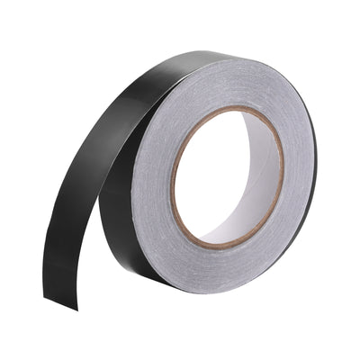Harfington Uxcell Aluminum Foil Tape Black Matte Tape Non Reflective 25mmx50m/164ft for HVAC, Sealing, Patching Hot and Cold Air Ducts