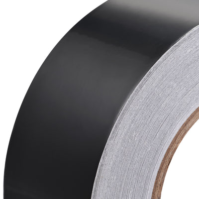 Harfington Uxcell Aluminum Foil Tape Black Matte Tape Non Reflective 50mmx50m/164ft for HVAC, Sealing, Patching Hot and Cold Air Ducts