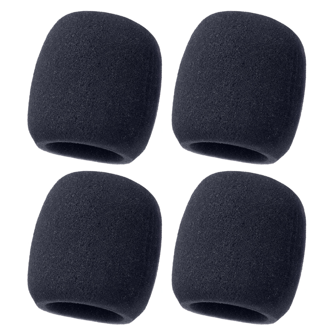 uxcell Uxcell 4Pcs Foam Microphone Covers Ball-Type Thicken for  or 45-55mm Mic Black