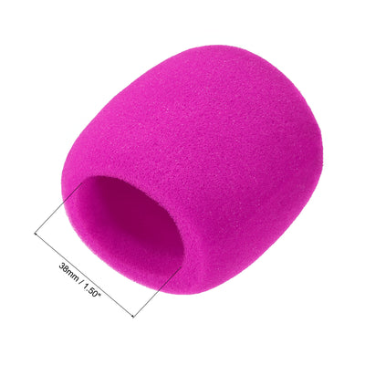 Harfington Uxcell 4Pcs Foam Microphone Covers Ball-Type Thicken for  or 45-55mm Mic Pink