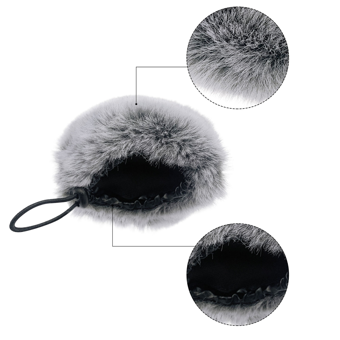 uxcell Uxcell 1Pcs Microphone Furry Windscreen  Cover Short-haired for   Mics White and Black