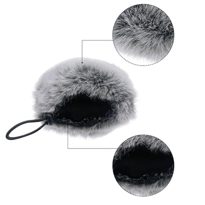 Harfington Uxcell 1Pcs Microphone Furry Windscreen  Cover Short-haired for   Mics White and Black
