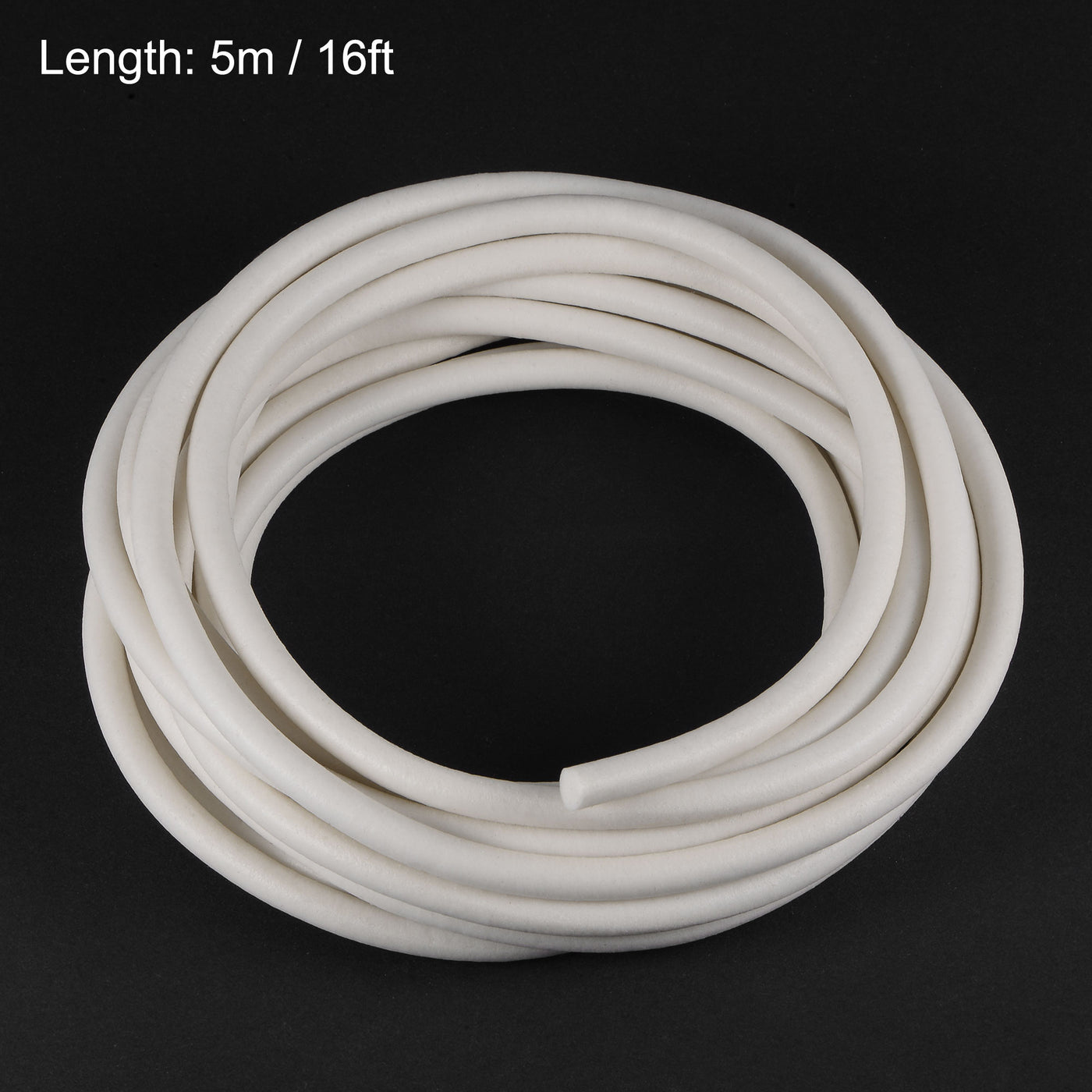 uxcell Uxcell 1/4"(6mm) Soft Silicone Bending Insert Tube for Rigid Tubing 16ft White
