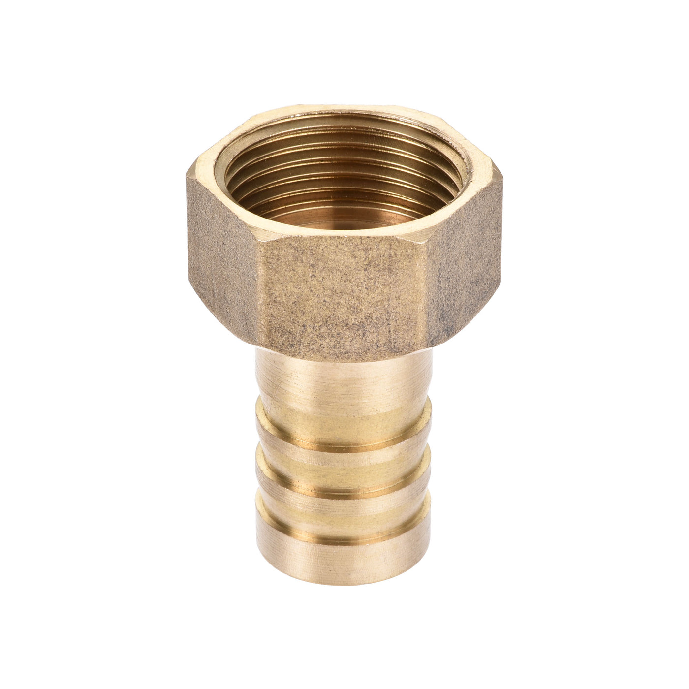 uxcell Uxcell Brass Barb Hose Fitting Connector Adapter 19mm Barbed x G3/4 Female Pipe with 16-25mm Hose Clamp 2Set