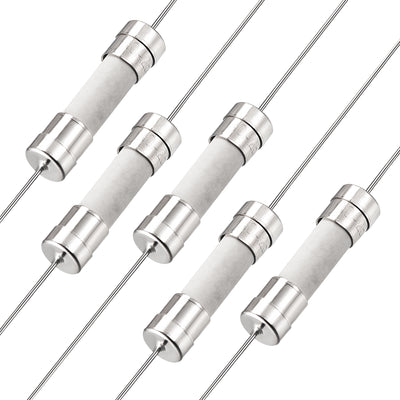 Harfington Uxcell Fast Blow Fuse Lead Wire Ceramic Fuses 5mm x 20mm 250V F30A 5Pcs