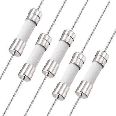 Harfington Uxcell Fast Blow Fuse Lead Wire Ceramic Fuses 5mm x 20mm 250V F25A 5Pcs