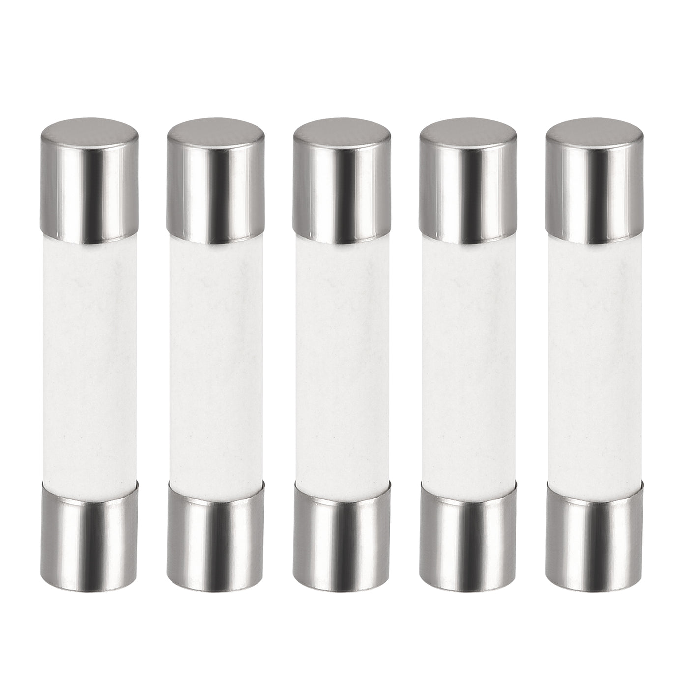 uxcell Uxcell Ceramic Cartridge Fuses 1A 250V 6x30mm Fast Blow for Energy Saving Lamp 5pcs