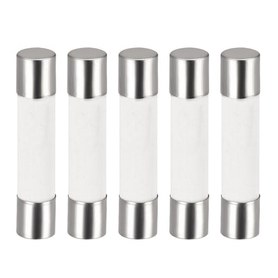 Harfington Uxcell Ceramic Cartridge Fuses 1A 250V 6x30mm Fast Blow for Energy Saving Lamp 5pcs