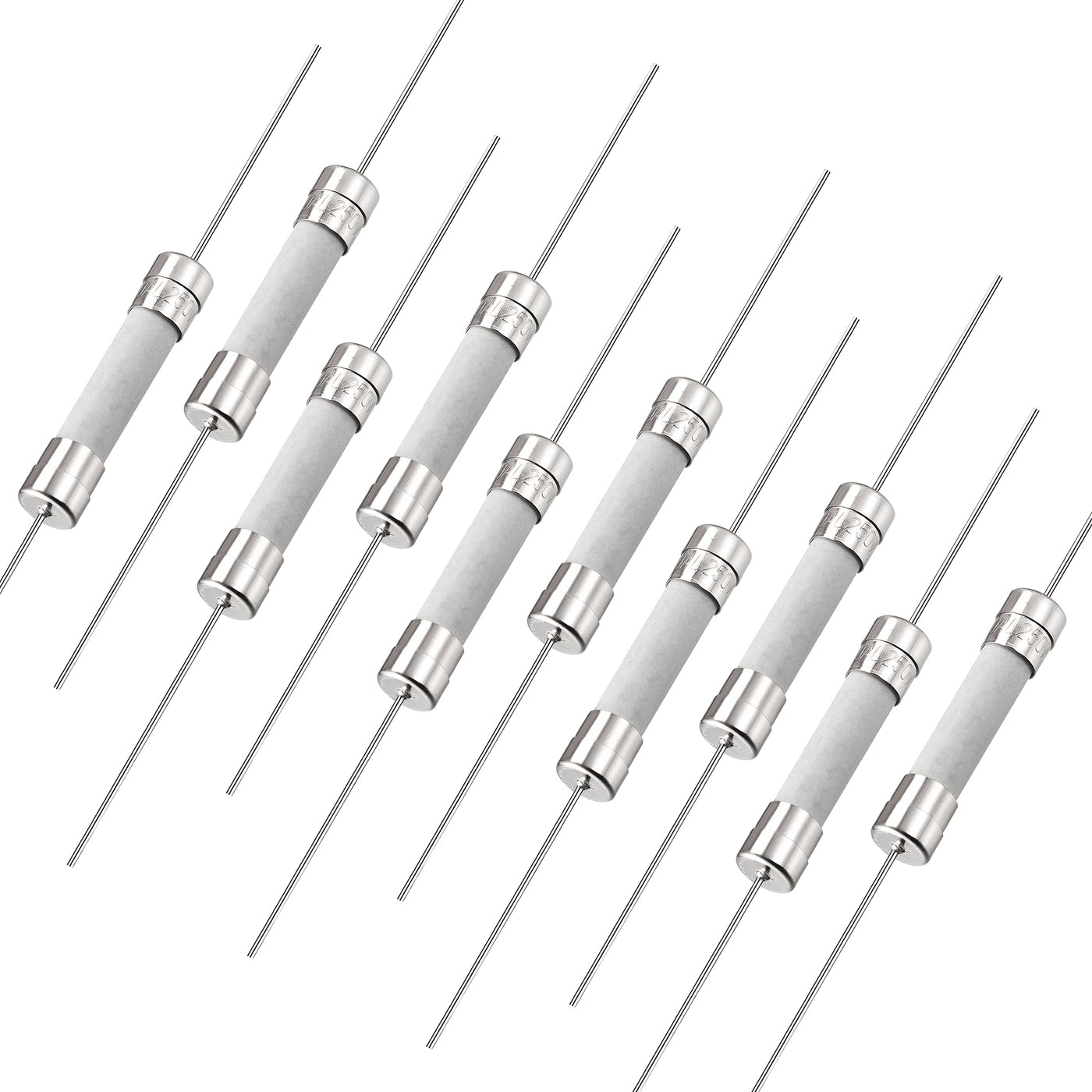 uxcell Uxcell Fast Blow Fuse Lead Wire Ceramic Fuses 6mm x 32mm 250V F10A 10Pcs