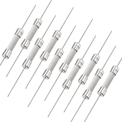 Harfington Uxcell Fast Blow Fuse Lead Wire Ceramic Fuses 6mm x 32mm 250V F10A 10Pcs